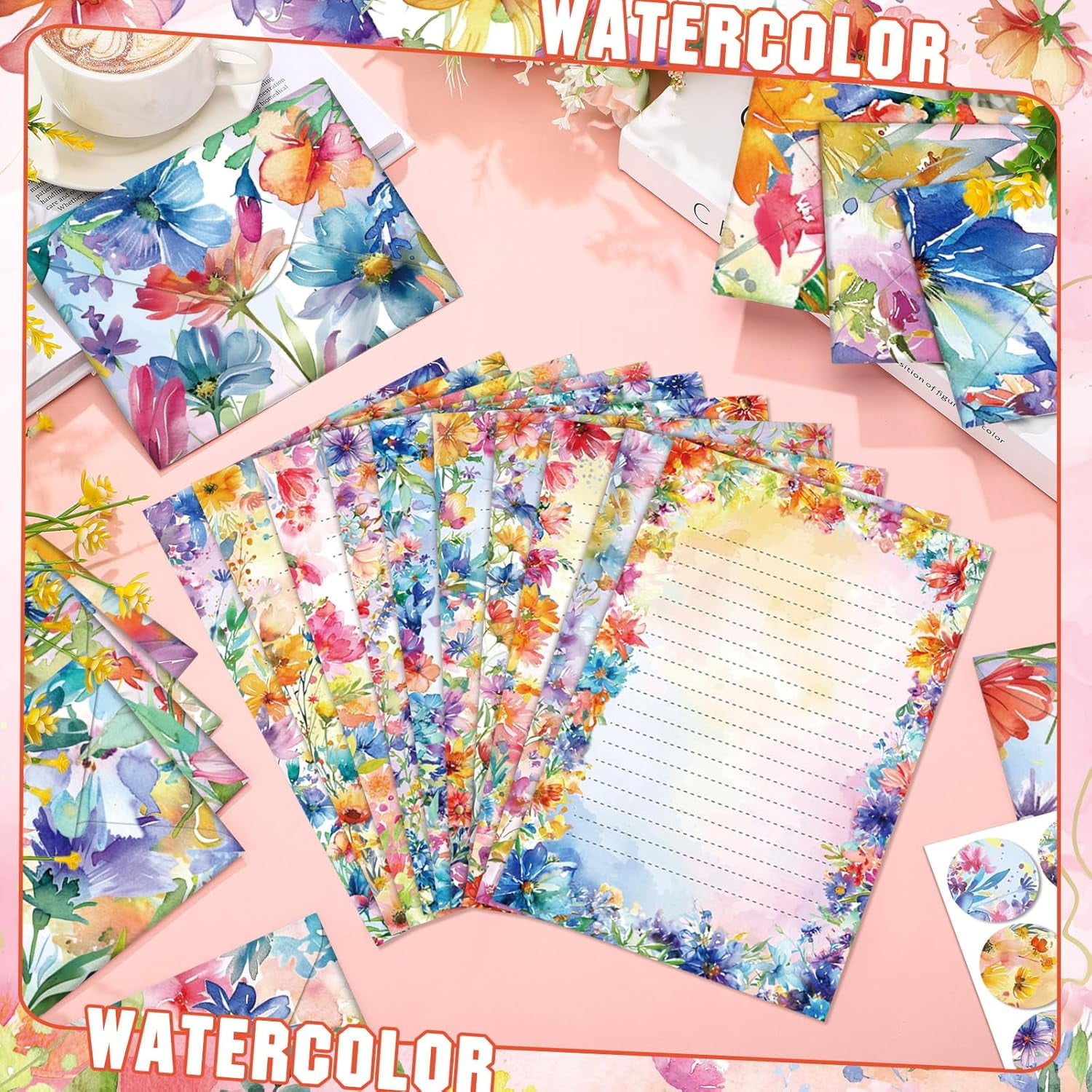 TRH-160 Packs Stationery Paper Set (50 Double Sided Stationery Writing ...