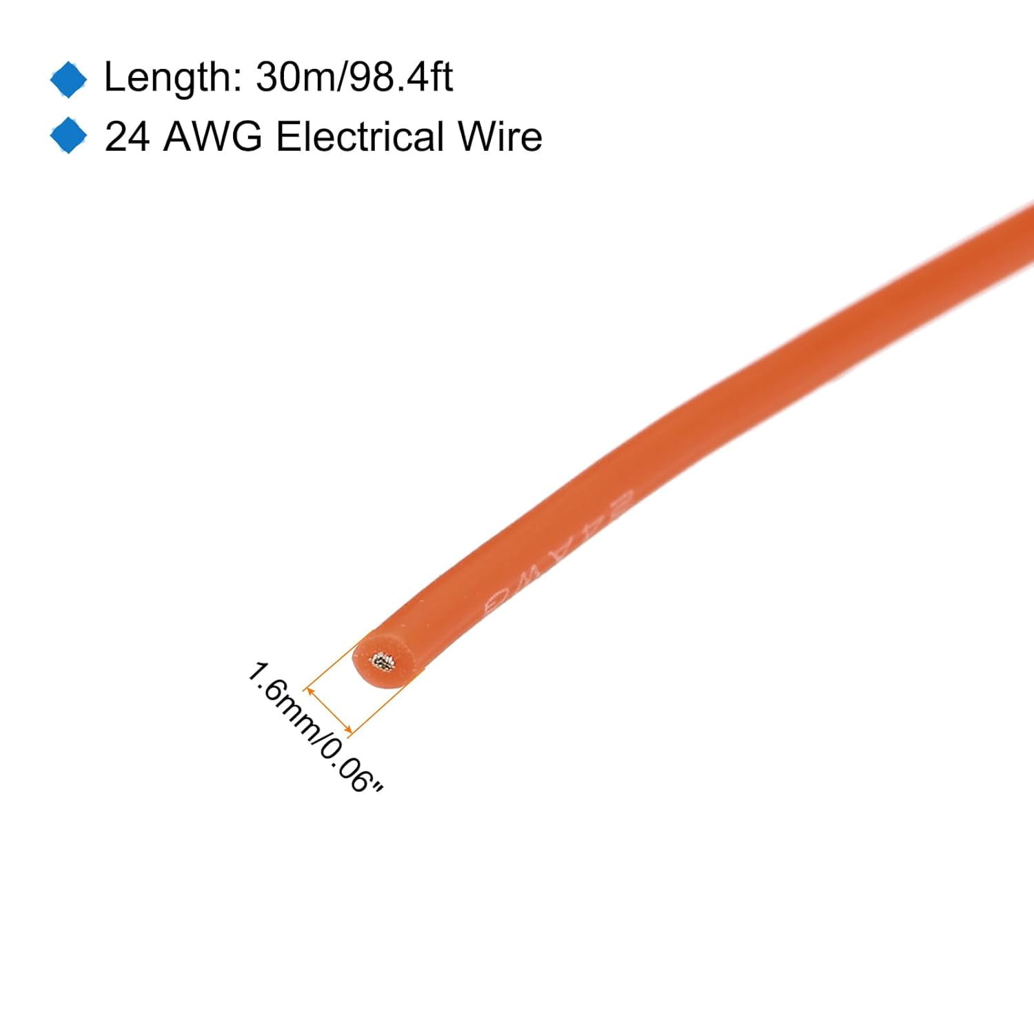 Silicone Wire 20AWG 20 Gauge Flexible Tinned Copper Standard High-Temperature Hookup Wire Brown 30m 98ft