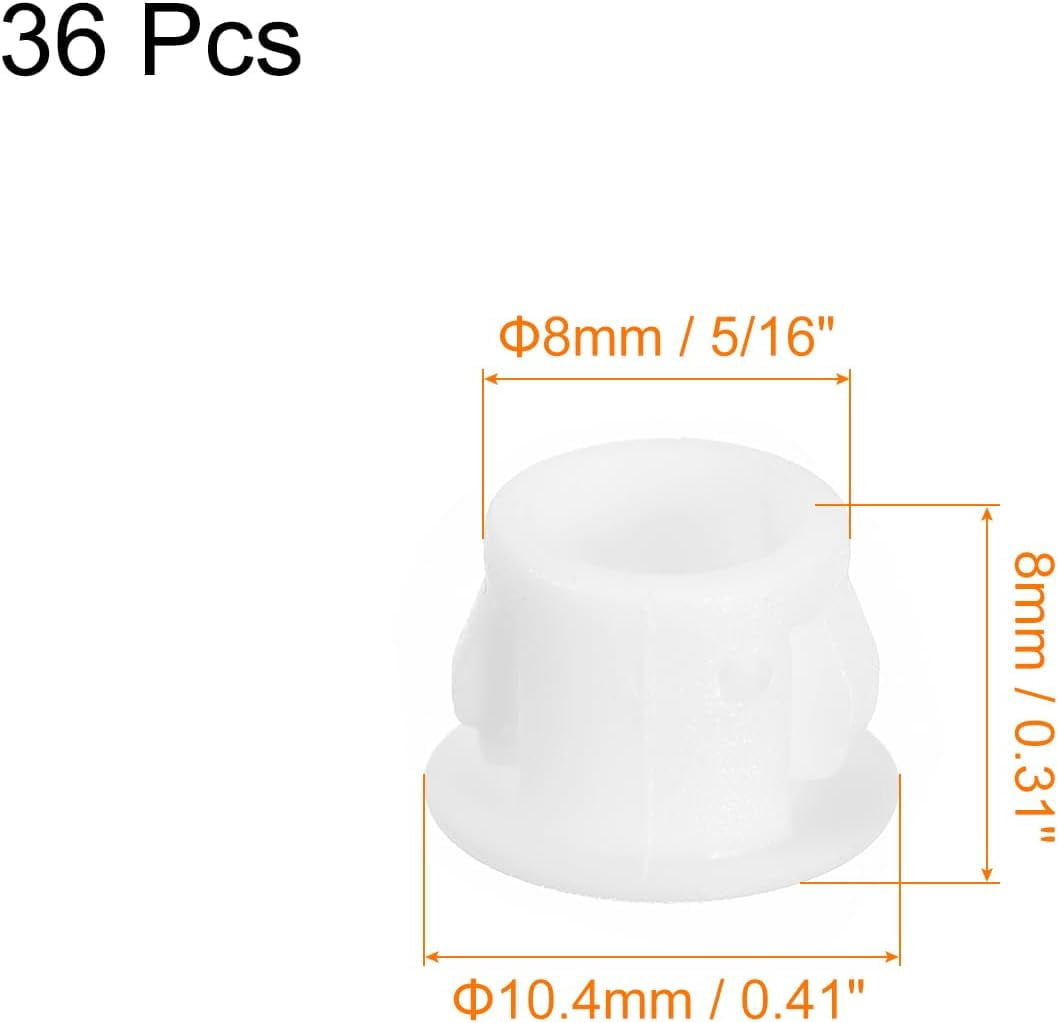 30 Pcs Black Hole Plugs – 5/16 Inch (8mm) Round Plastic Flush Plugs For Furniture, Cabinets, DIY Projects