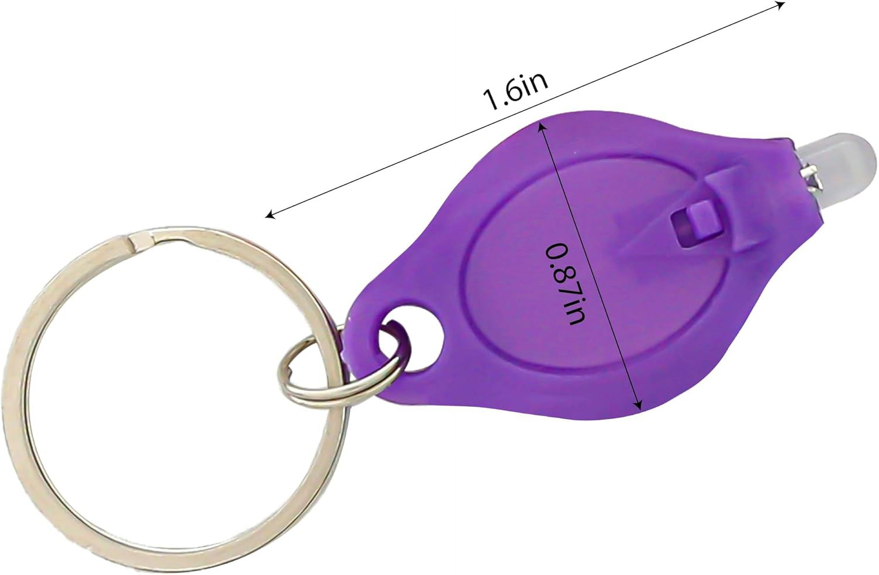 TRH-9PCS Mini Small LED Keychain Ring Flashlight, White Rows Ultra High ...