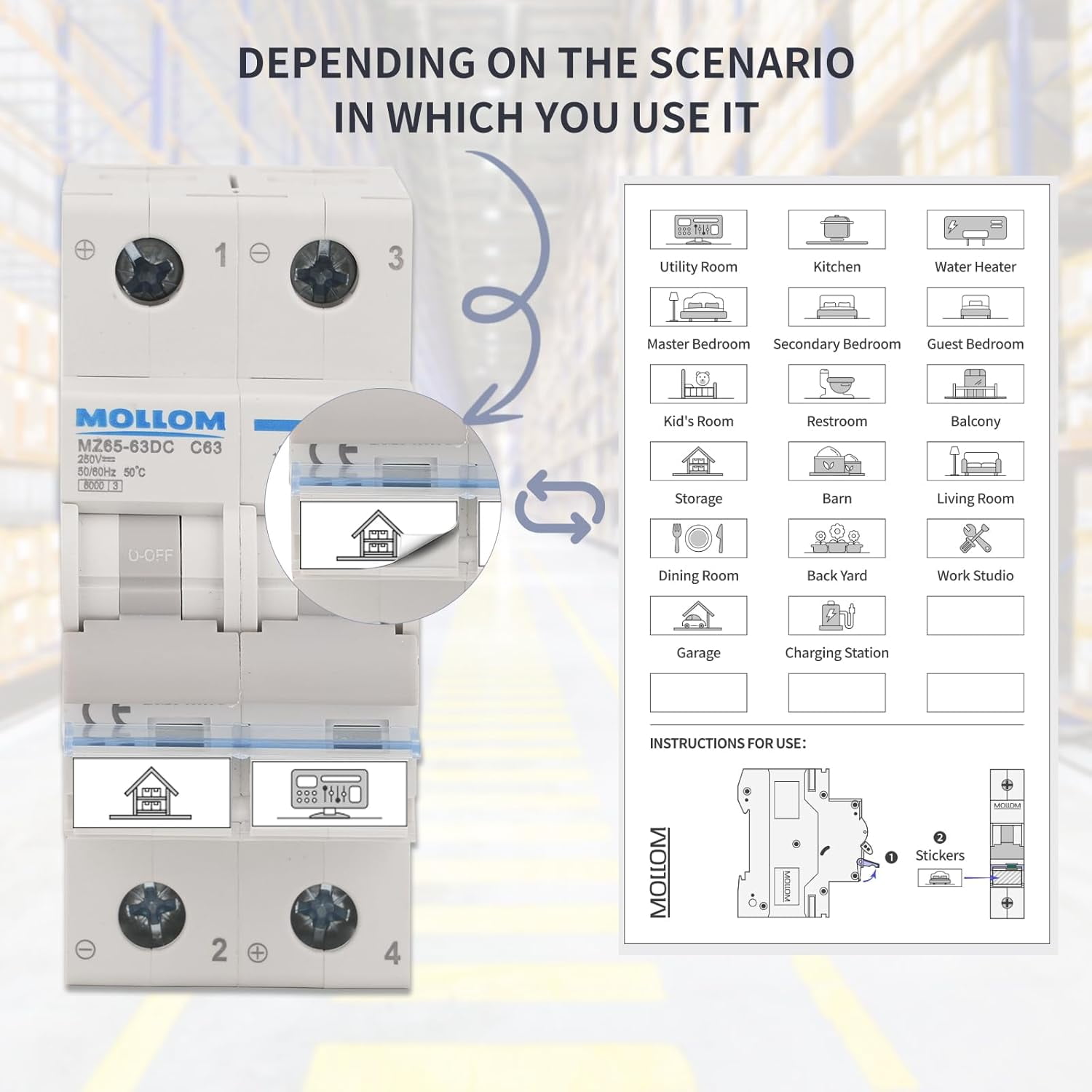 TRH-DC 2 Pole Miniature Circuit Breaker, 250V 25Amps, C25 Scene ...