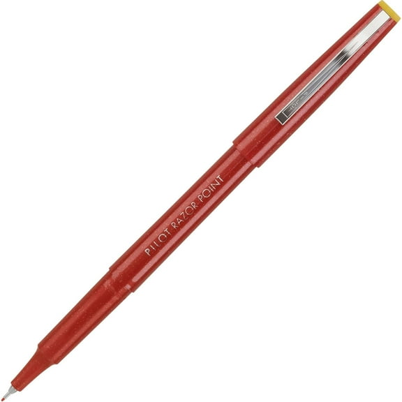 TRH-Razor Point Fine Line Marker Stick Pens, Ultra-Fine Point (0.3mm) Red Ink, 12 Units (11007)