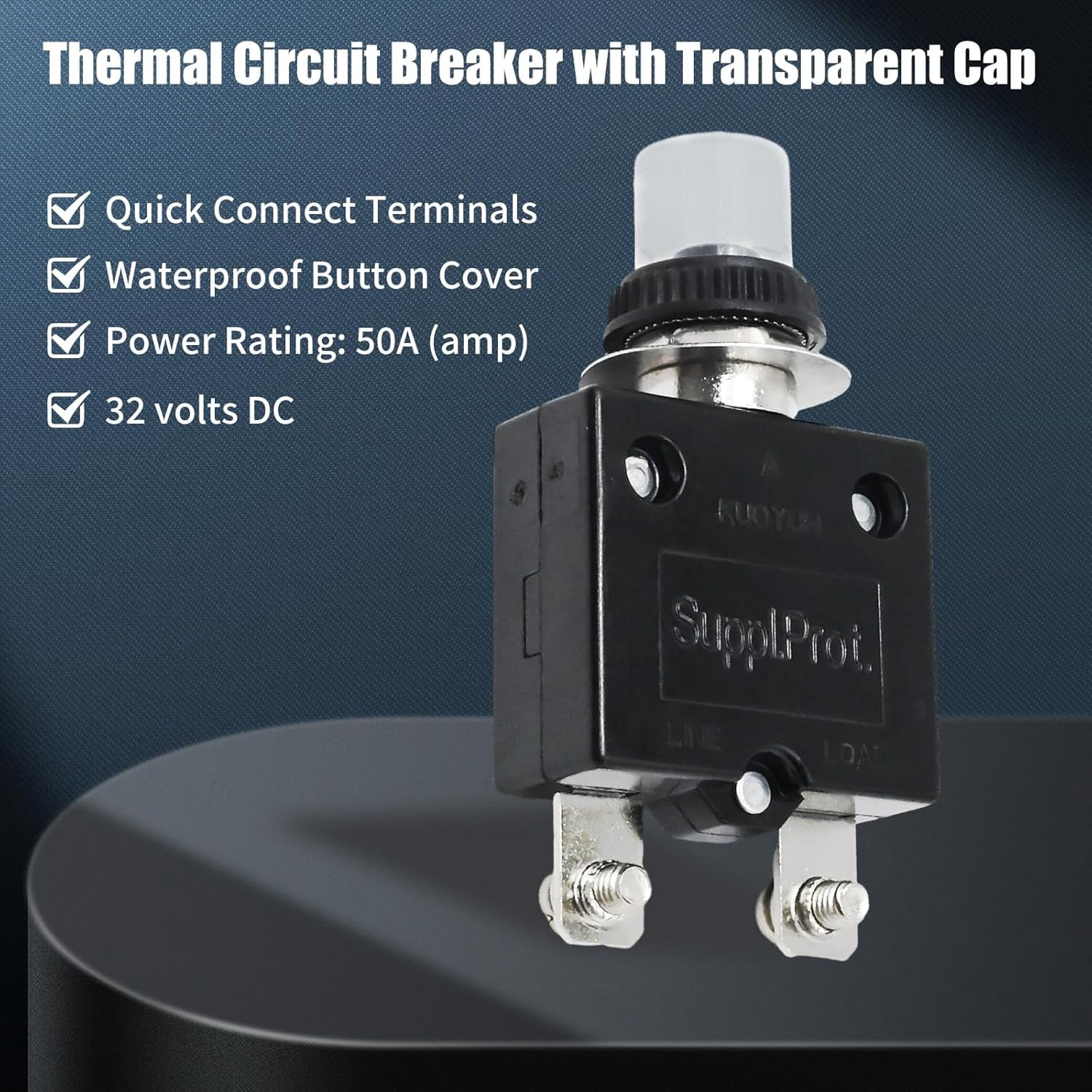 TRH-Thermal Circuit Breaker with Quick Connect Terminals and Waterproof ...