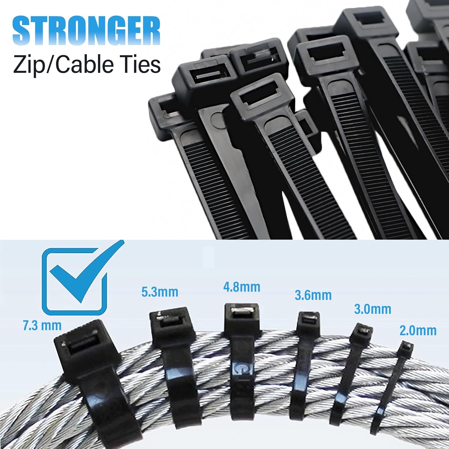 Heavy Duty Zip Ties 12 Inch - 120 Lb Tensile Strength, Black Cable Ties, 100 Pack By Karoka