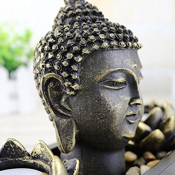 TRH-Zen Garden Buddha Table Top Candle Holder (Lotus)