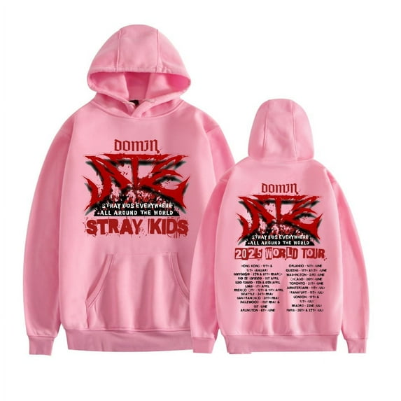 TRHHMDFWF Stray Kids World Tour dominATE 2025 Hoodie Unisex Long Sleeve Casual Sweatshirt for Daily Wear