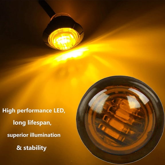 TRHOO-10pcs Amber 12V Waterproof Marine Boat LED Light,Boat Interior Lights Deck Courtesy Cockpit Decoration Light Boat Navigation Lights for Yacht Boat Bow Stern Fishing Pontoon Kayak