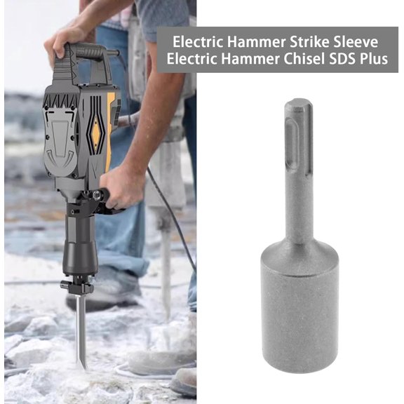 TRHOO-1pc 20.2x28x100mm SDS Plus Ground Nail Driver for Inserting Deep Earth Ground Rod Earth SDS Plus Jack Hammer Picket Post Driver Professional Ground Rod Driver