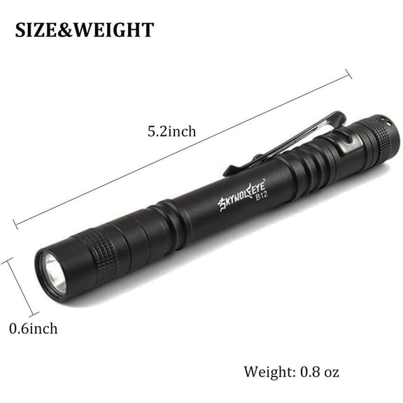 TRHOO-2PCS LED Pen Light Pocket Flashlight, Ultra Bright Mini Small Flashlight with Clip for Inspection, Nurses, Emergency