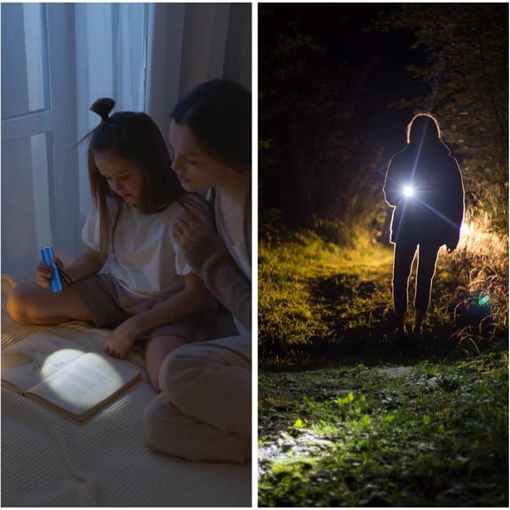 TRHOO-4 Pack LED Bulk Mini Small Flashlights for Kids USB Rechargeable Set Pocket Portable Camping Bright Flashlight Lightweight Gift for Kids