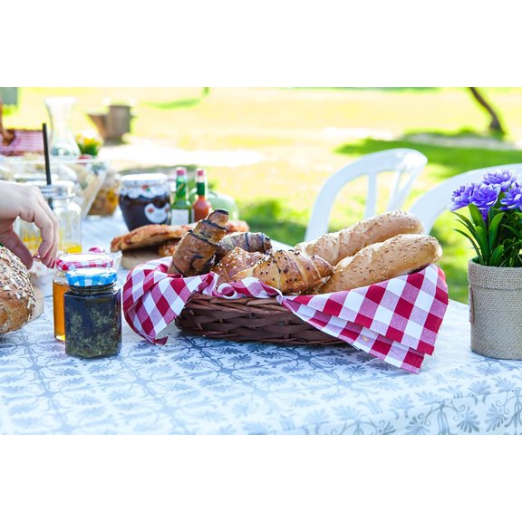 TRHOO-5 Foot 60 x 18 inch Silver Patterned Training Tablecloth Plastic Vinyl Table Cloth Waterproof Elastic Corner for Trade Show Seminar Conferences Table Cover Meetings Indoor Outdoor Use