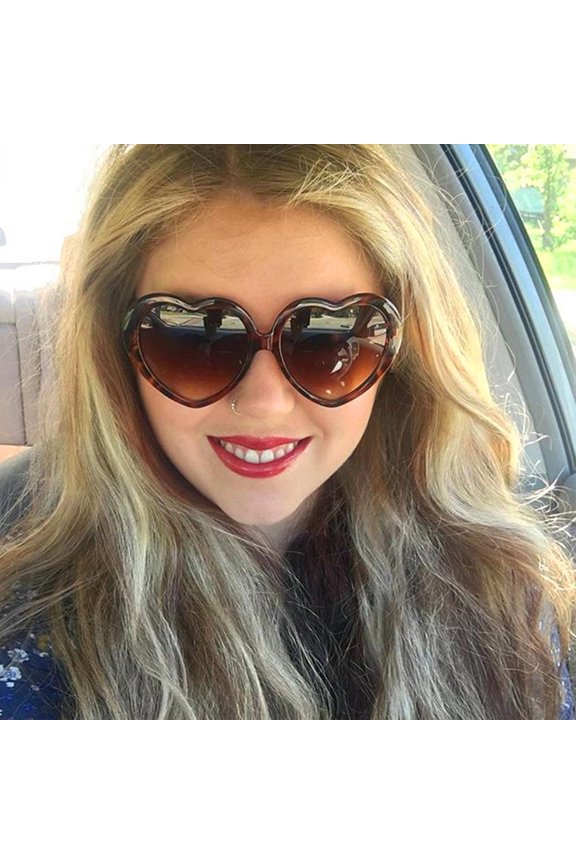 TRHOO-8/16 Pack Neon Colors Heart Shape Sunglasses for Women Bulk Bachelorette Party Favor Glasses Retro Eyewear