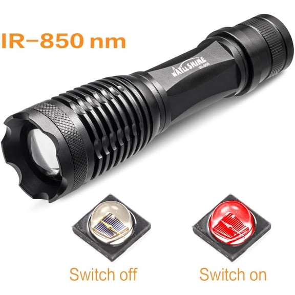 TRHOO-850nm IR Illuminator Night Vision Flashlight, Infrared Illuminator for Night Vision Camera Device