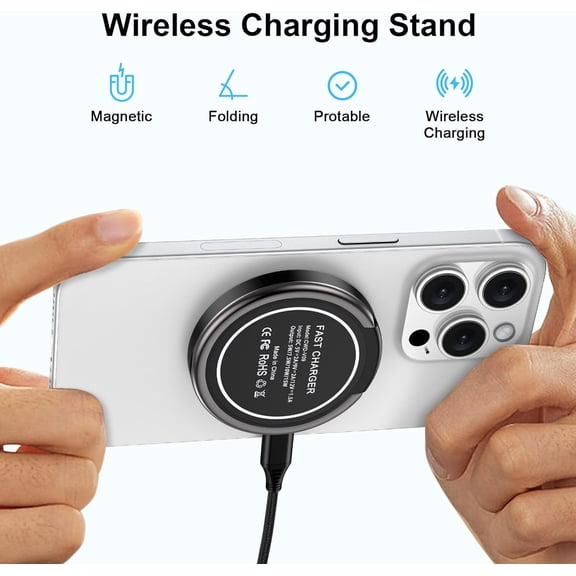 TRHOO-Android Wireless Charger Magnetic Fast Charging Stations Pad Car Phone Charger for iPhone 15 16 14 13 12,Google Pixel 8 Pro 7 Samsung Wireless Charger for Galaxy S24/S23/S22/S21/S20/Note20/10/9