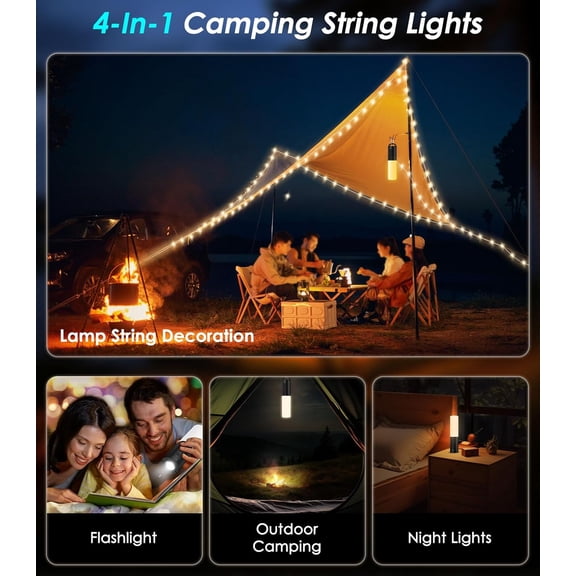 TRHOO-Camping Lantern String Lights - 10 Modes 33ft Camping Lights