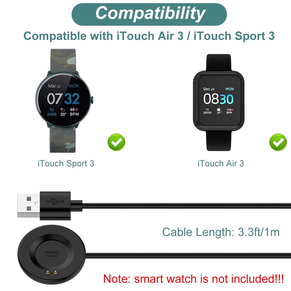 Smartwatch Itouch Wearables Charger Itouch Wearables Itouch Smart