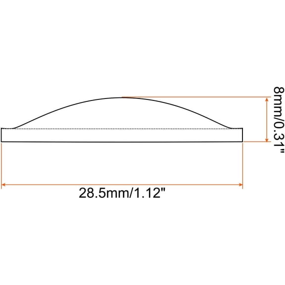 TRHOO-Diameter 28.5mm Height 8mm Flat Convex Lens, 10 Pcs Acrylic LED Optical Convex Condenser Lens for LED Flashlight Bike Head Lamp, Transparent