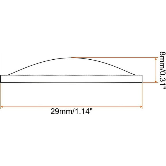 TRHOO-Diameter 29mm Height 8mm Flat Convex Lens, 10 Pcs Acrylic LED Optical Convex Condenser Lens for LED Flashlight Bike Head Lamp, Transparent