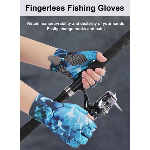 TRHOO-Fishing Gloves - Men & Women's UV Protection Sailing, Kayak, Paddling & Rowing Gloves