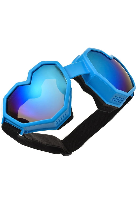 TRHOO-Heart Shaped Sunglasses Fashion Ski Goggles Colorful Oversize Love Glasses for Women Men Fun Eyeglass