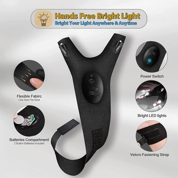 TRHOO-LED Flashlight Gloves, Cool Tools Gadgets for Men, Dad Boyfriend Gifts for Christmas Fathers Day Birthday, Hands-Free Lights for Camping Fishing Repairing Running Mechanic Car Guy