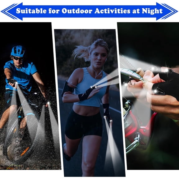 TRHOO-LED Flashlight Gloves, Stocking Stuffers for Adults Him Fathers Day Gift Ideas for Men Birthday Christmas Gifts Cool Gadget Finger Lights for Fishing Camping Mechanic Car Guy Repairing