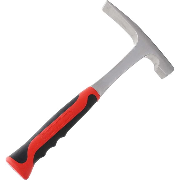 TRHOO-Masonry Brick Hammer and Chisel Tool - 24 Ounce Rock Pick Hammer Geologist Rock Hammer for Digging and Building