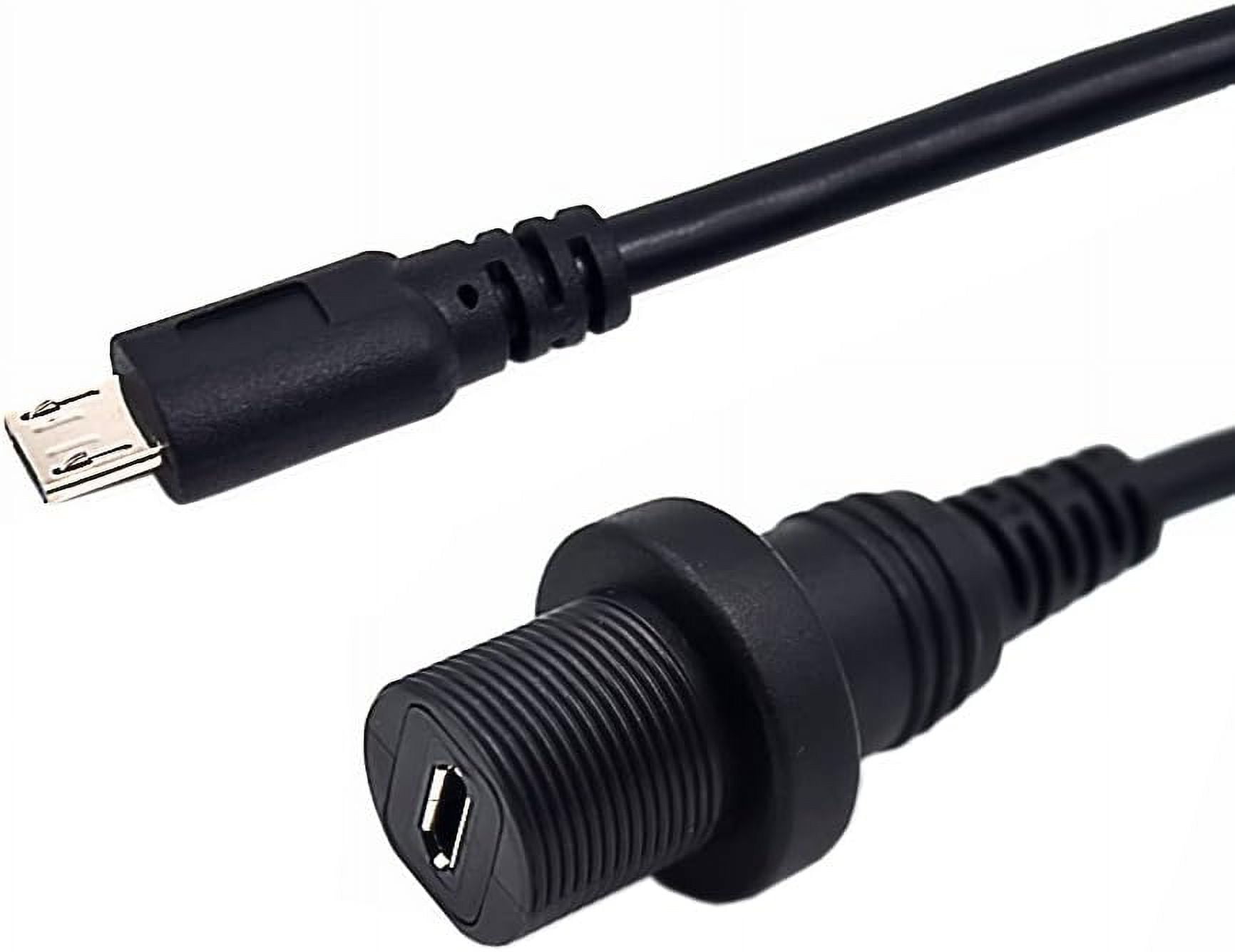 TRHOO-Micro USB 5 Pin Flush Mount Cable, 0.3 Meter Micro USB Male to ...