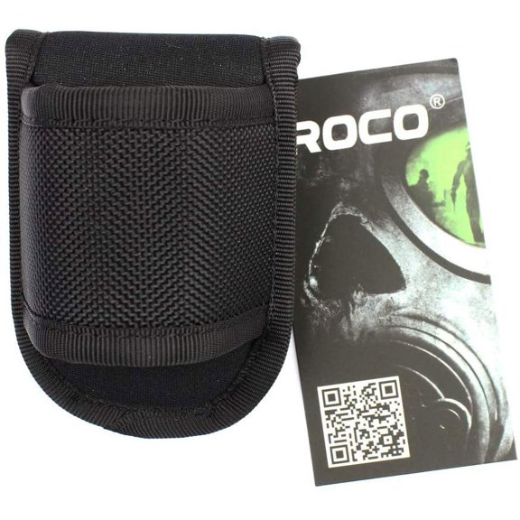 TRHOO-Open Top Compact Light Holder, 1680 Denier Ballistic Nylon, Duty Belt D Cell Light Carrier Case