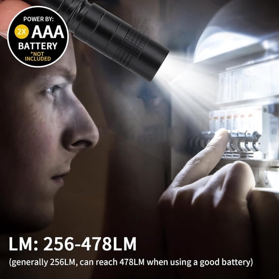 TRHOO-Pen Light Flashlights,2pcs 478 Lumens Mini Pocket Flashlight,Tactical Flashlight,Torch Pen Flashlight with Clip for Medical Doctor Nurse Students Powered by 2 x AAA Battery (Battery not Include