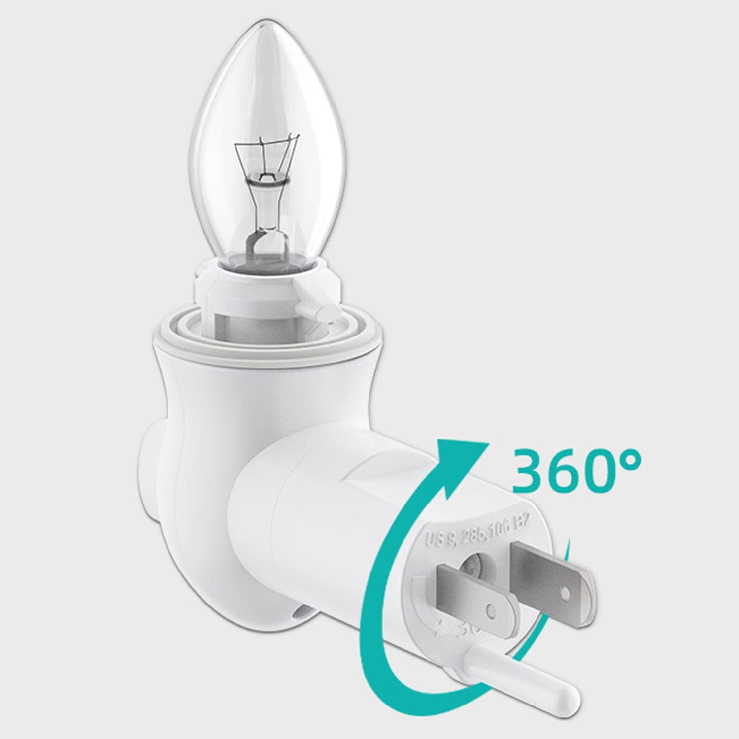 TRHOO-Plug in Night Light Module,Wall Light Plug with ON/Off Switch,E12 ...