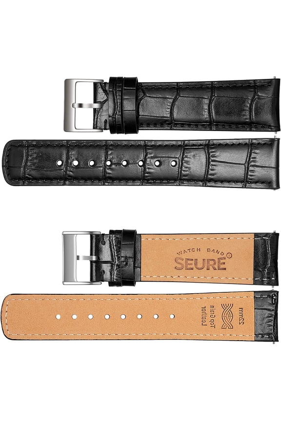 TRHOO-Quick Release Watch Band,Top Genuine Leather Watch Straps 19mm 20mm 21mm 22mm 24mm for Men and Women