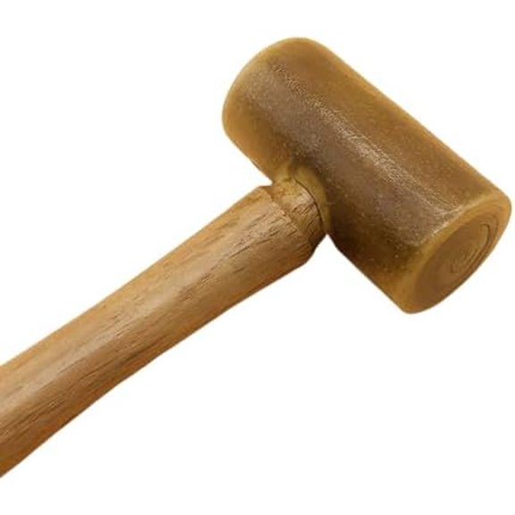 TRHOO-Rawhide Mallet 1 inch Natural Rawhide Mallet for Jewelry Making, Metal Forming Tools