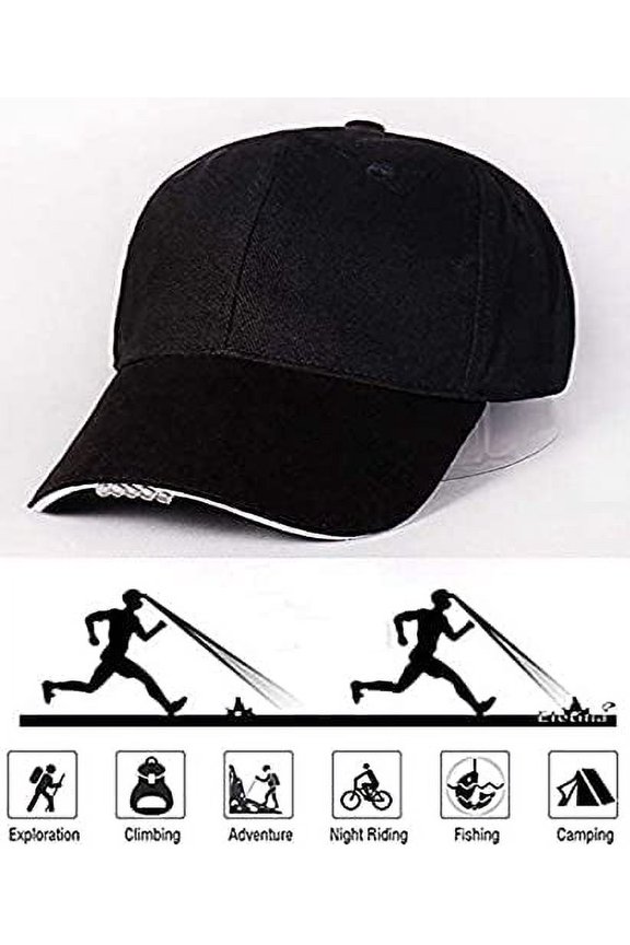 TRHOO-Rechargeable Baseball Cap LED Headlight with USB Cable and Battery, Suitable for Outdoor Camping Night Fishing, Mountain Climbing, Night Riding/Hiking and Auto Repair (Tibetan)