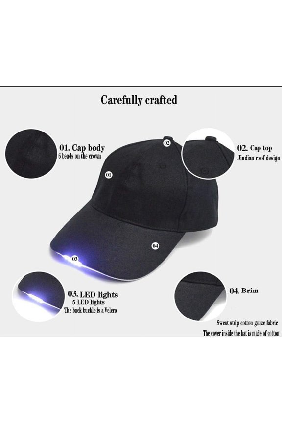 TRHOO-Rechargeable Baseball Cap With LED Headlight, USB Cable and Battery - for Outdoor Camping, Fishing, Running, Riding Day and Night (Army Green)