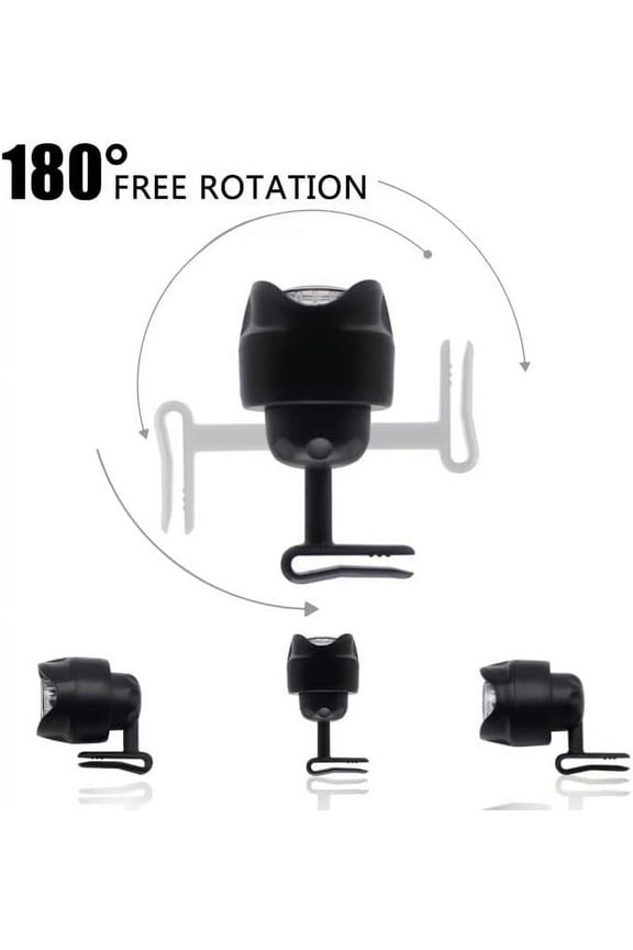 TRHOO-Rechargeable Flashlights for Crock Clog, 2 PCs Clip on Clog Headlights for Shoes, Waterproof Hands Free Flashlights with 3 Light Modes for Dog Walking, Camping, Running, Suitable for Adults Kid