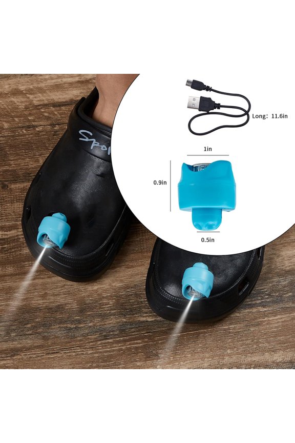 TRHOO-Rechargeable LED Clogs Shoes Light 2 Pcs,for Headlights for Croc 72 Hours in The Dark,for Dog Walking,Handy Camping,Night Running Gifts(Rechargeable Blue)