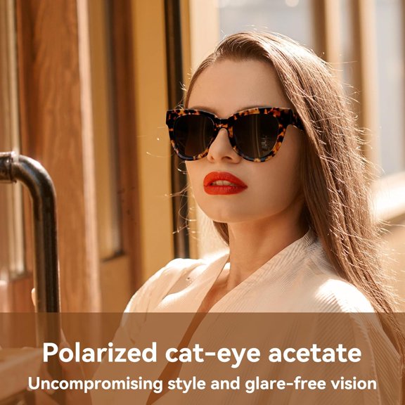 TRHOO-Retro Cat Eye Sunglasses Women Men Vintage Square Tortoise Shell Fashion Cateye Sunglasses