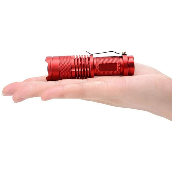 TRHOO-Single Mode Red LED Flashlight, Mini Red Flashlight LED, High Power LED 1 Mode Red Light Flashlight Red Light Torch for Astronomy, Aviation, Night Observation