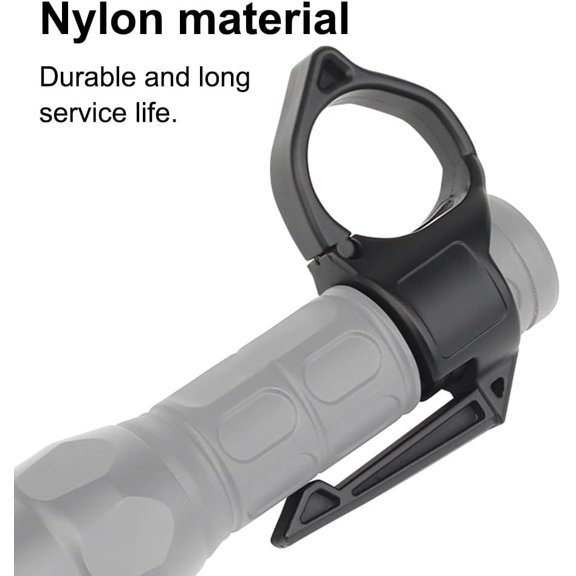 TRHOO-Tactical Flashlight Ring, Portable Flashlight Holder with Pocket Clip for Multiple 1'' Flashlights