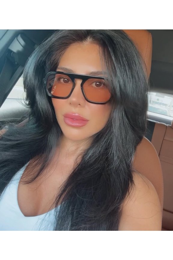 TRHOO-Trendy Square Sunglasses for Women Men,Vintage Square Aviator Sunglasses Fashion 70s Inspired Stylish Flat Top Shades