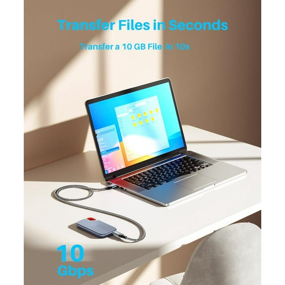 TRHOO-USB C Data Cable 10Gbps Sync 3ft, 3.2 Gen2 USB A to USB C 3.1A Fast Charging & High Speed Data Transfer Cable for iPhone 16/16 Pro Max/15 CarPlay, Samsung Galaxy S24/S23/S22/S21/S20 Android Aut