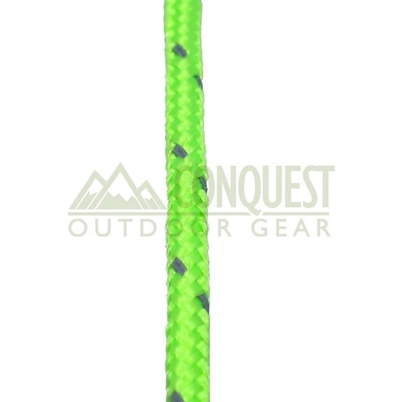TRHOO-Ultra Light - 2mm Dyneema Tent Guy Guide Reflective Green Rope - 200kg Breaking Strain - Suitable for sailing, dinghy, yachting - 10 Meter