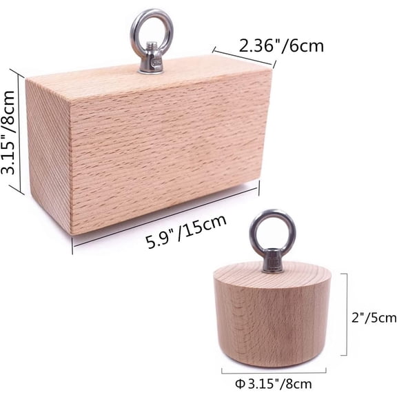TRHOO-Wooden Pinch Block Grip Workout Climbing Power Grip Forearm Finger Exerciser Strength Training Strengthener Equipment