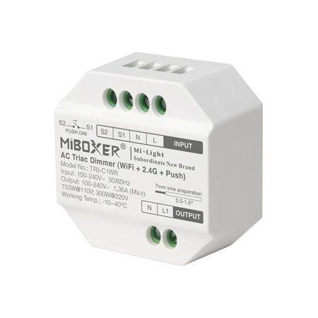 Miboxer TRI-C1WR - AC Triac Dimmer (WiFi+2.4G+Push)