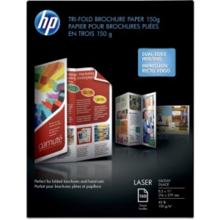 HP Professional Business Printer Tri-Fold Laser Brochure Paper, 97