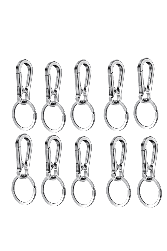 10 Pack Metal Keyring Keychain Key Ring Chain Holder Organizer for Car/ Key Finder
