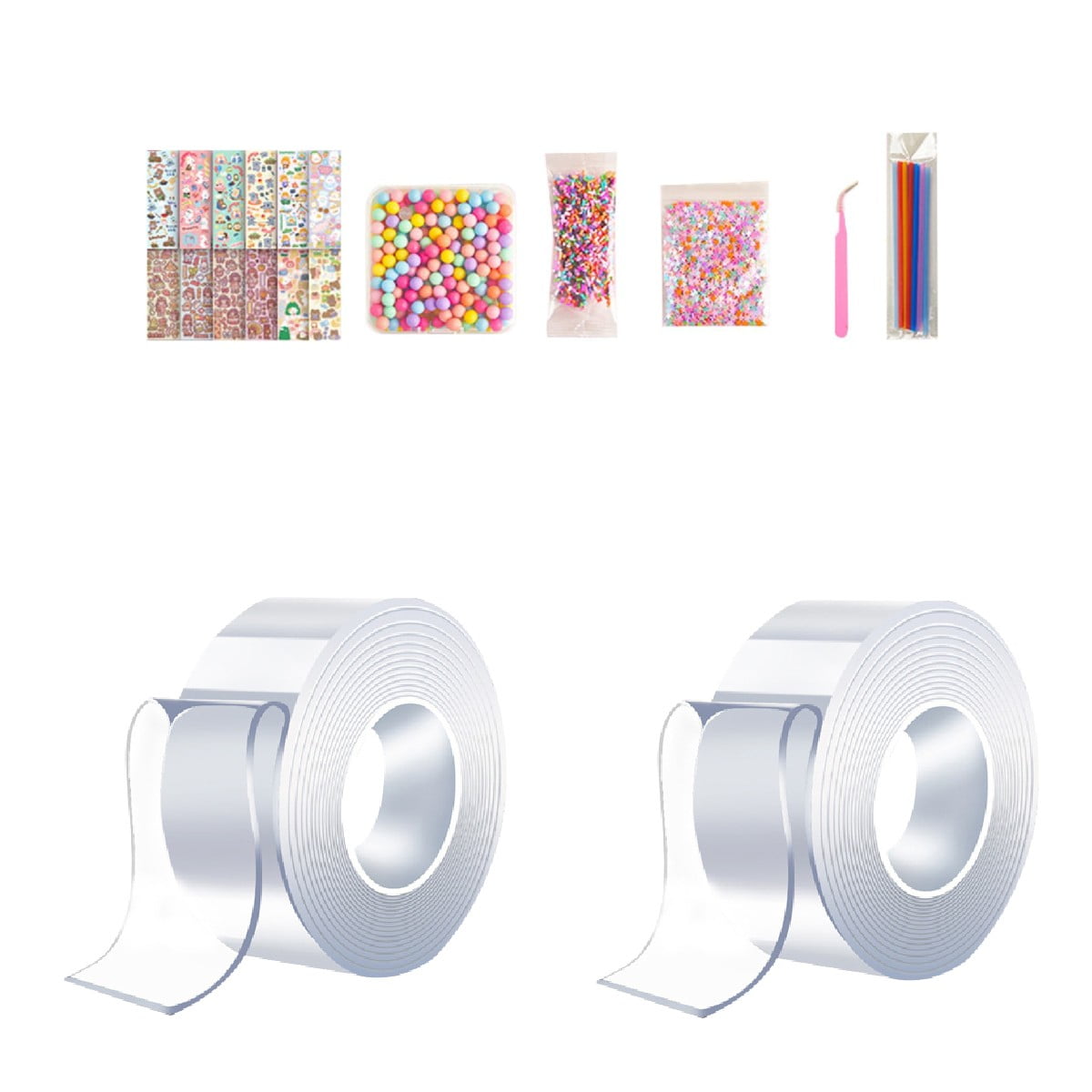 Double Sided Tape Clear Double-Sided Adhesive Tape Removable for DIY Arts,  Crafts, Scrapbook, Photos Display Ect