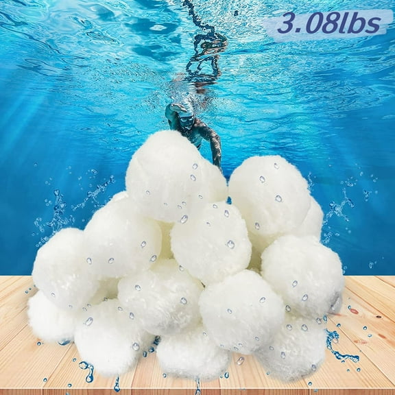 TRIANU 3.08 lbs Pool Filter Ball for Sand Filter Pump, Reusable Eco-Friendly Filter Balls Replace Pool Filter Sand for Above Ground Pool (Equals 100 lbs Pool Filter Sand)
