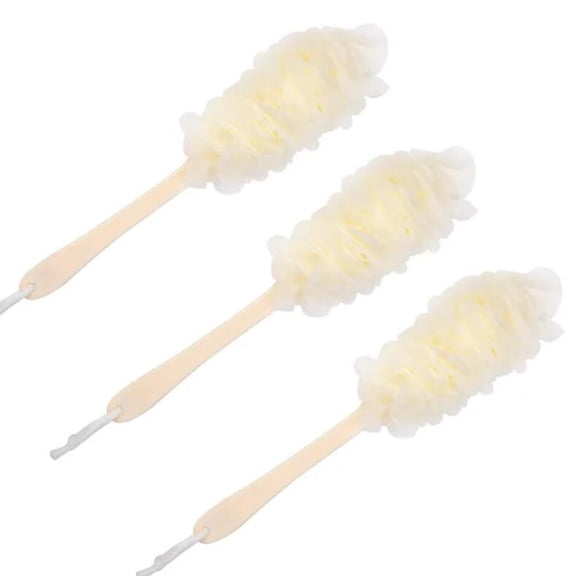 Loofah on a Stick, Bath Sponge with Handle, Loofah Back Scrubber for Shower, PE Soft Mesh Luffas, Exfoliating Luffa for Men and Women